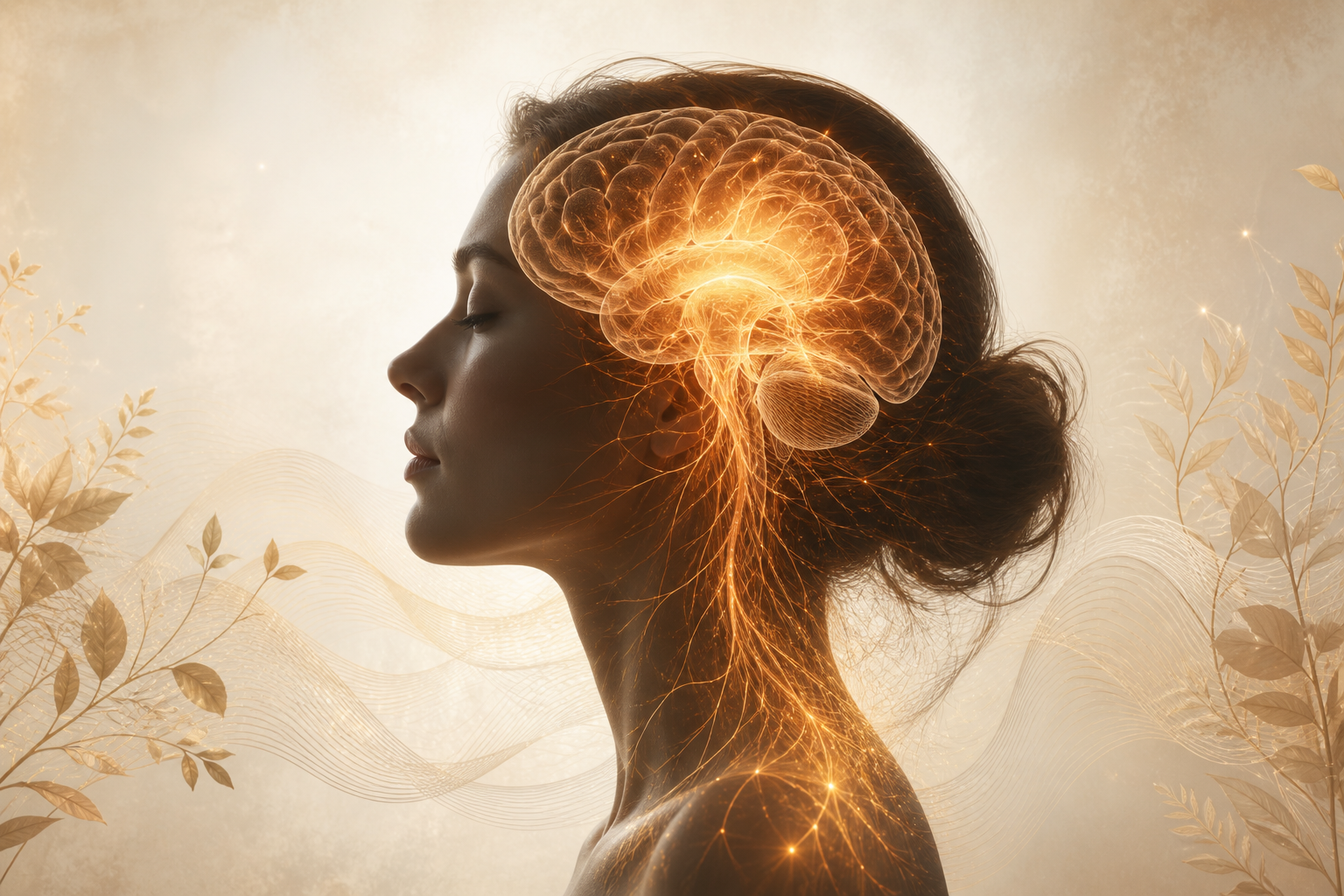 Illustration of a glowing brain representing psychological insight